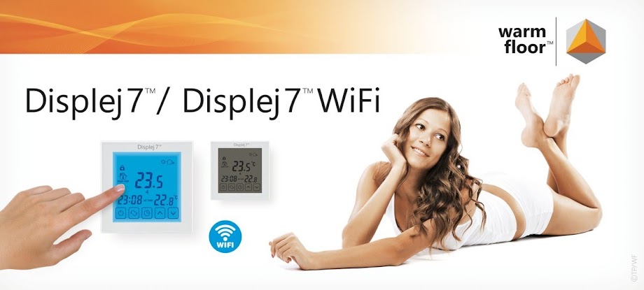 Termostat Displej 7™ med touchdisplay.