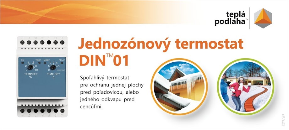 Jednozónový termostat DIN 01